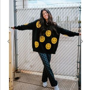 Dressed in LALA Have Fun Oversized Smiley Knit